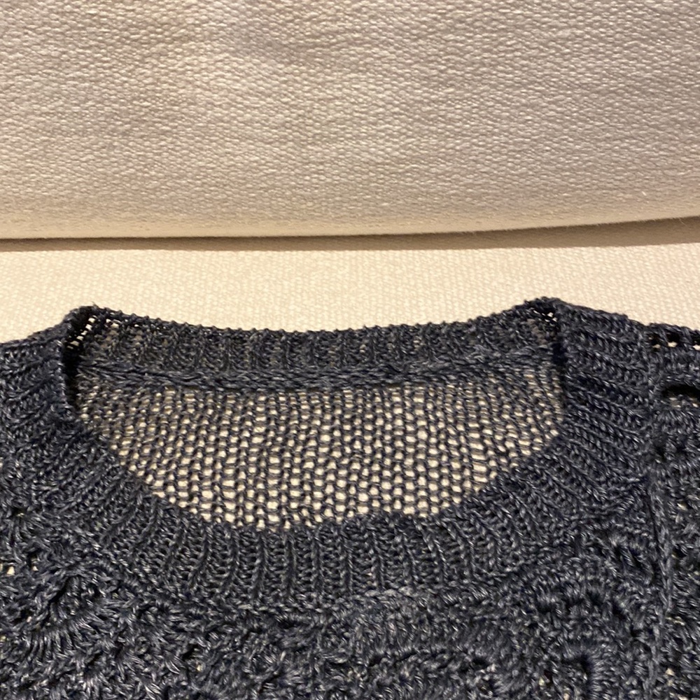 Blue Linen Sweater - Picture 9 of 13